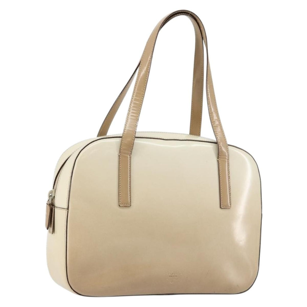 Prada Re-Edition 1995 Handbag Patent Leather Beige Patent_Leather Handbag