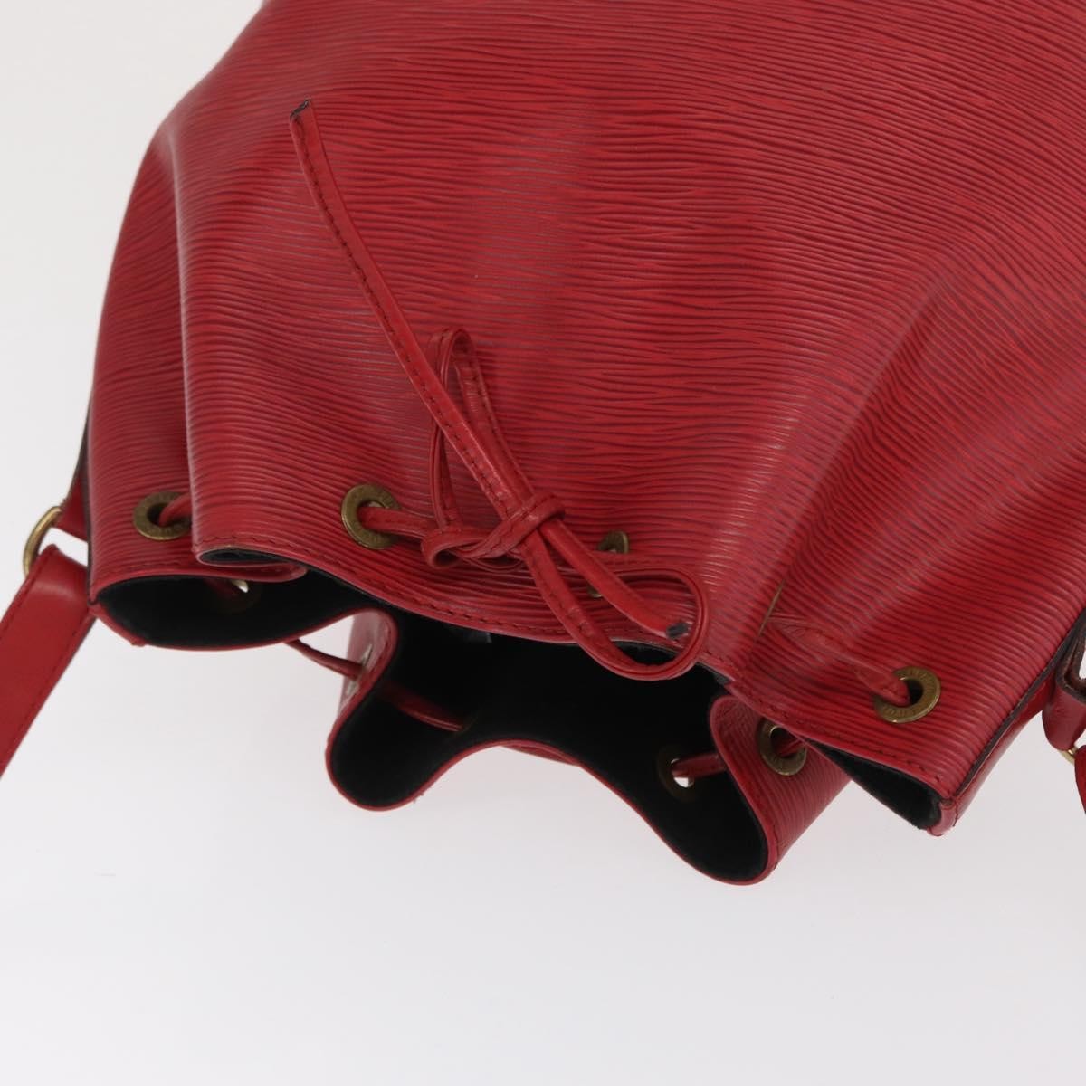 Louis Vuitton Petit Noe Handbag Epi Leather Red Leather Shoulder Bag