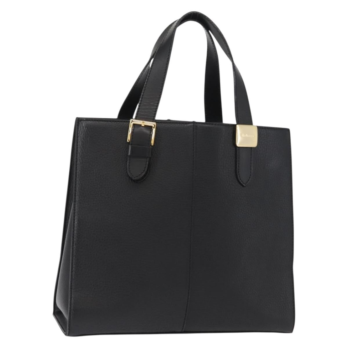 Burberry Vintage Handbag Leather Black Leather Handbag