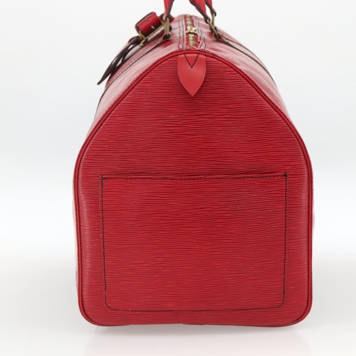 Louis Vuitton Keepall Bag Epi Leather Red Leather Travel Bag