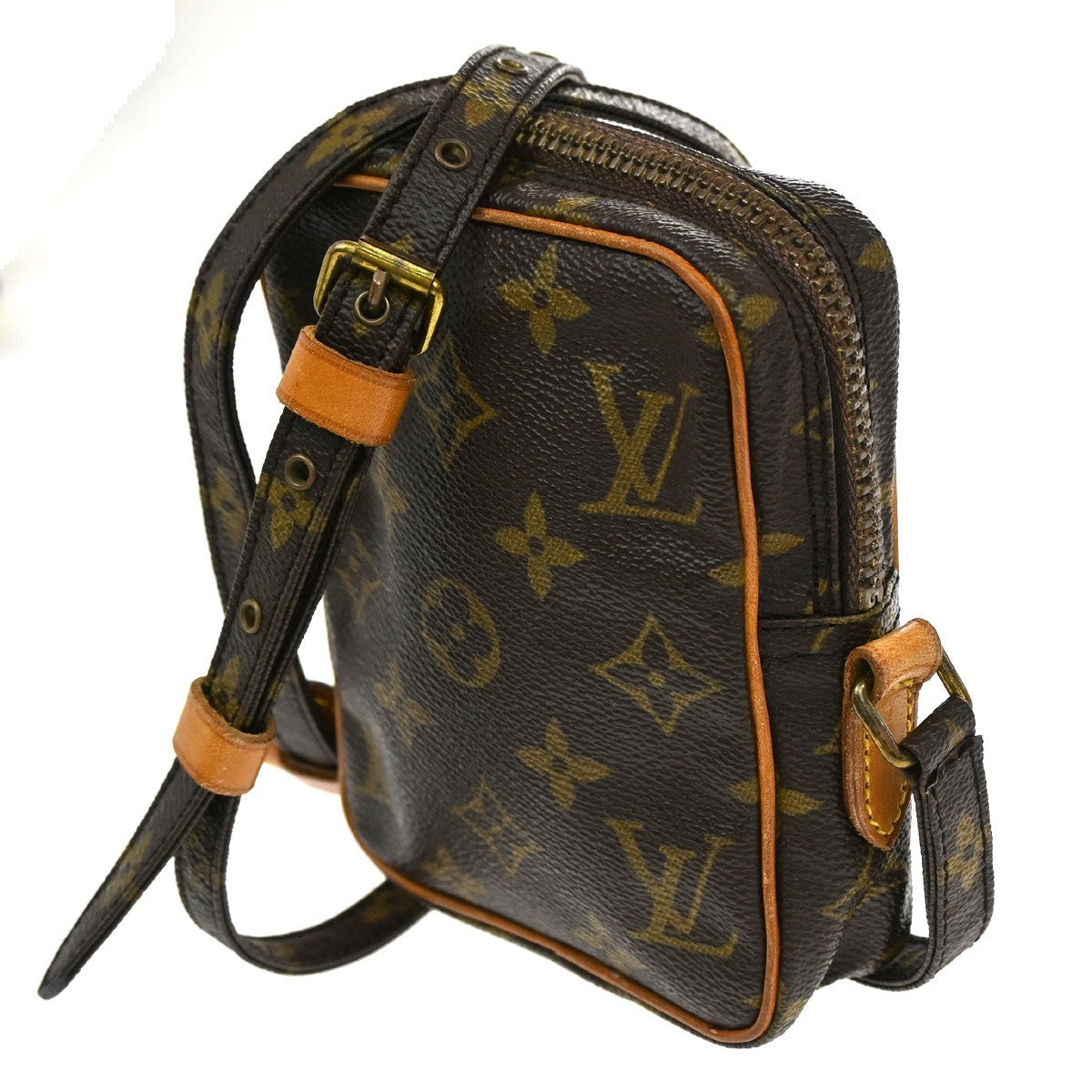 Louis Vuitton Danube Handbag Monogram Canvas Brown Canvas Clutche & Pouche Bag