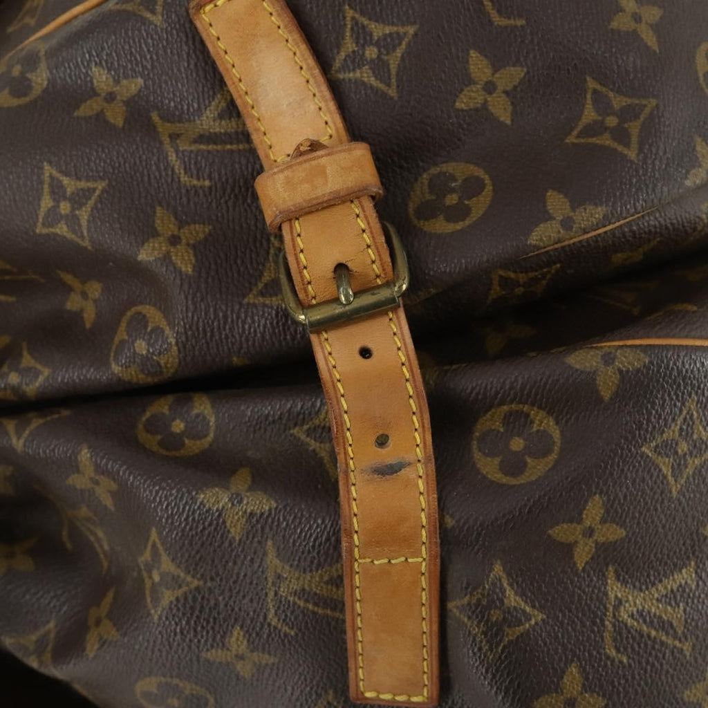 Louis Vuitton Saumur Handbag Monogram Canvas Brown Canvas Shoulder Bag