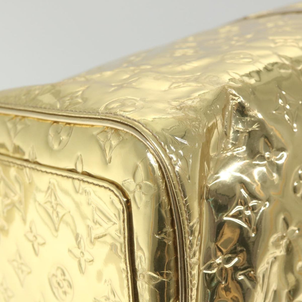 Louis Vuitton Keepall Bag Monogram Miroir Pvc Gold Patent_Leather Travel Bag