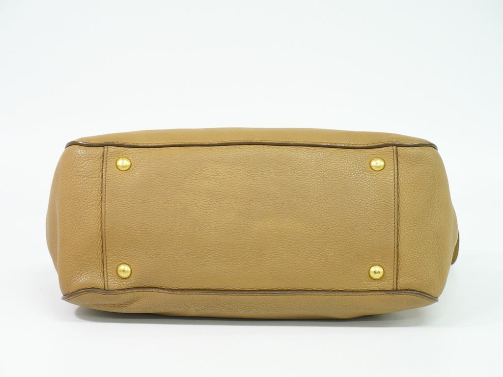 Prada Vintage Handbag Leather Beige Leather Handbag