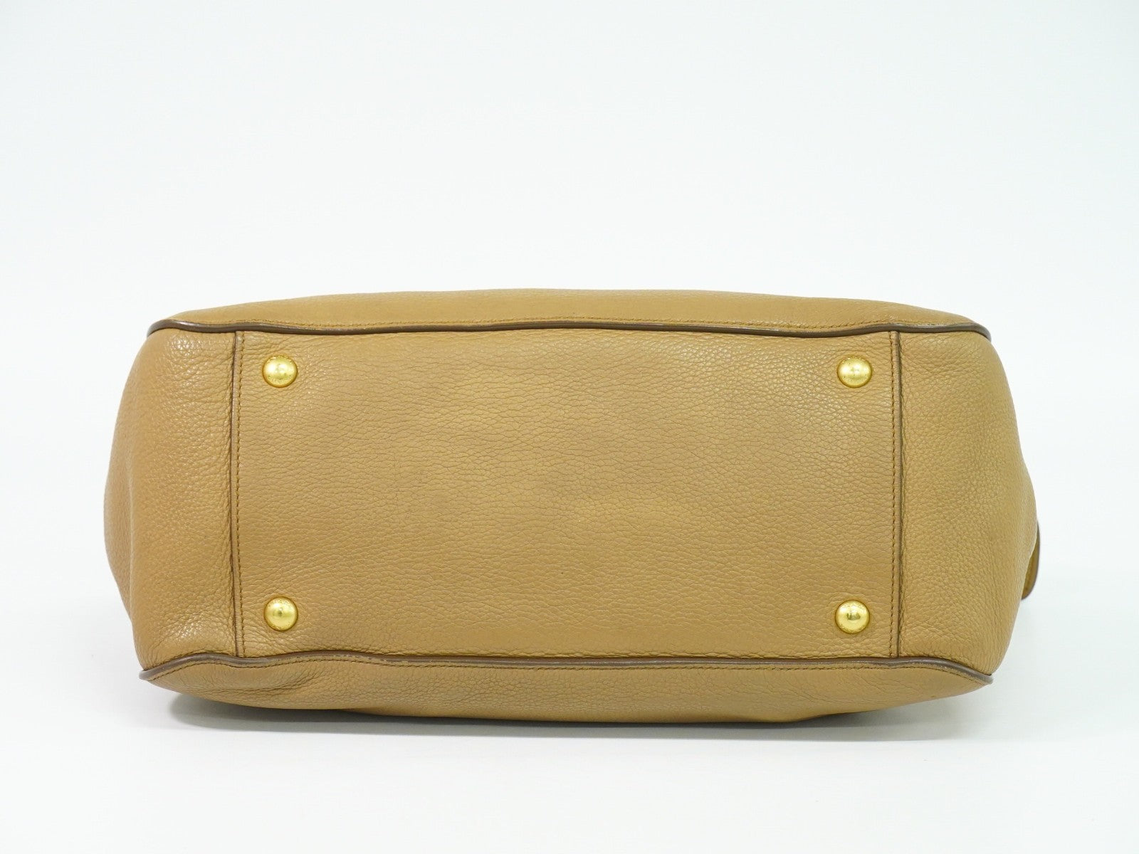 Prada Vintage Handbag Leather Beige Leather Handbag