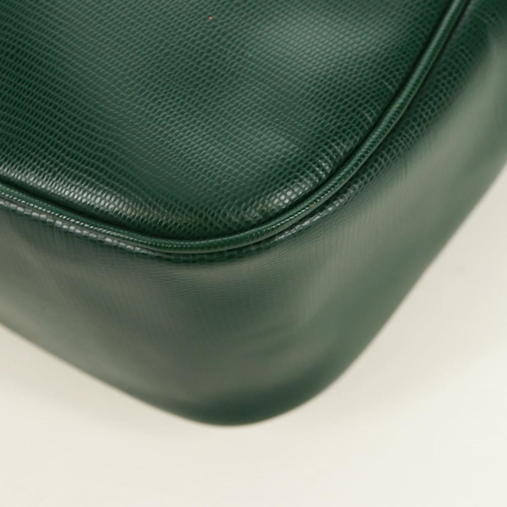 Celine Circle Logo Shoulder Bag Leather Green Leather Shoulder Bag Bag