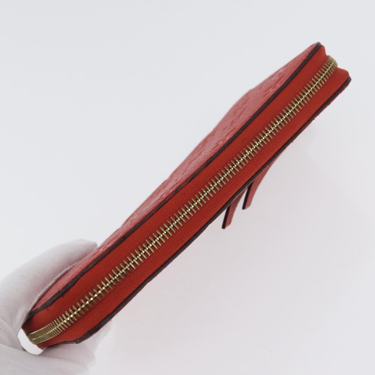 Louis Vuitton Portefeuille Zippy Monogramme Empreinte Monogramme Empreinte Orange Leather Wallets Accessory