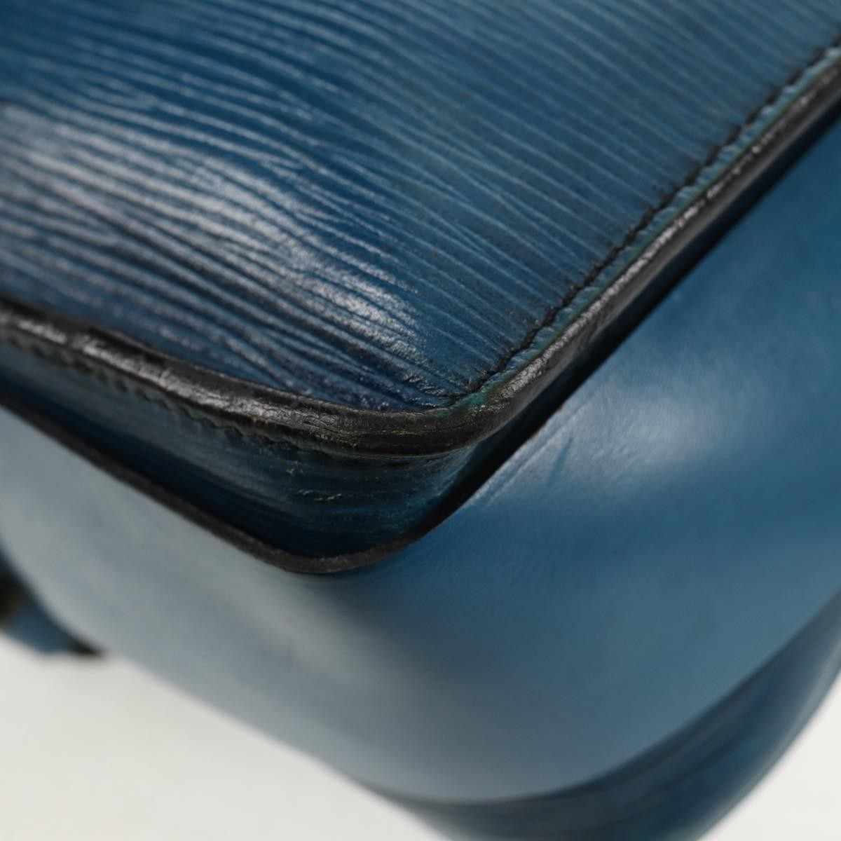 Louis Vuitton Cartouchiere Handbag Epi Leather Blue Leather Shoulder Bag