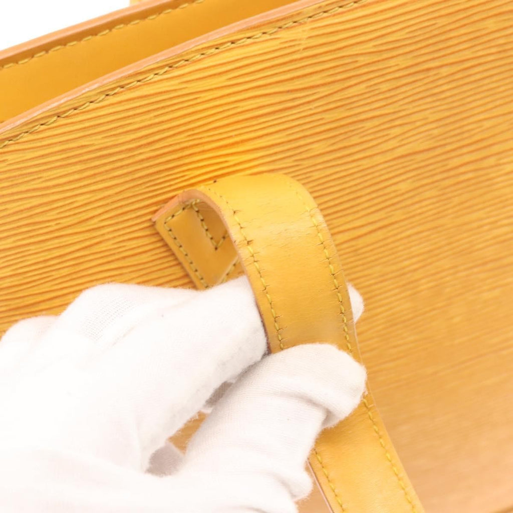 Louis Vuitton Saint Jacques Handbag Epi Leather Yellow Leather Handbag