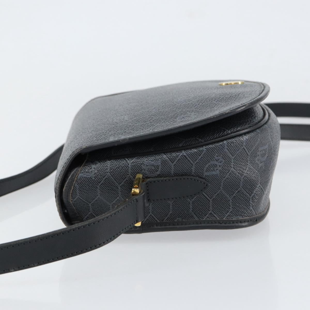 Christian Dior Vintage Honeycomb Shoulder Bag Canvas Black Canvas Shoulder Bag Bag (Pre-Owned)