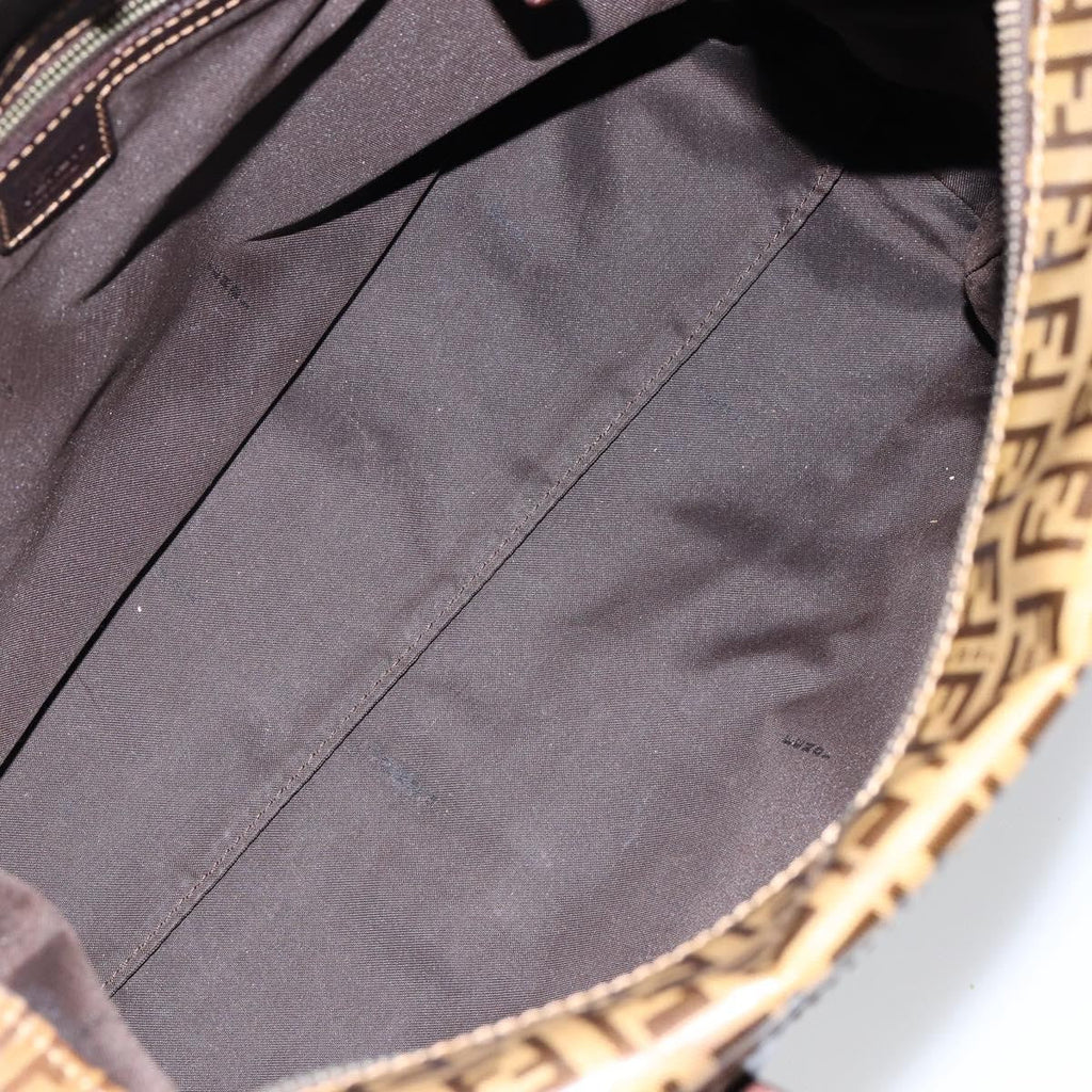 Fendi Zip Tote Canvas Beige Canvas Tote Bag Bag