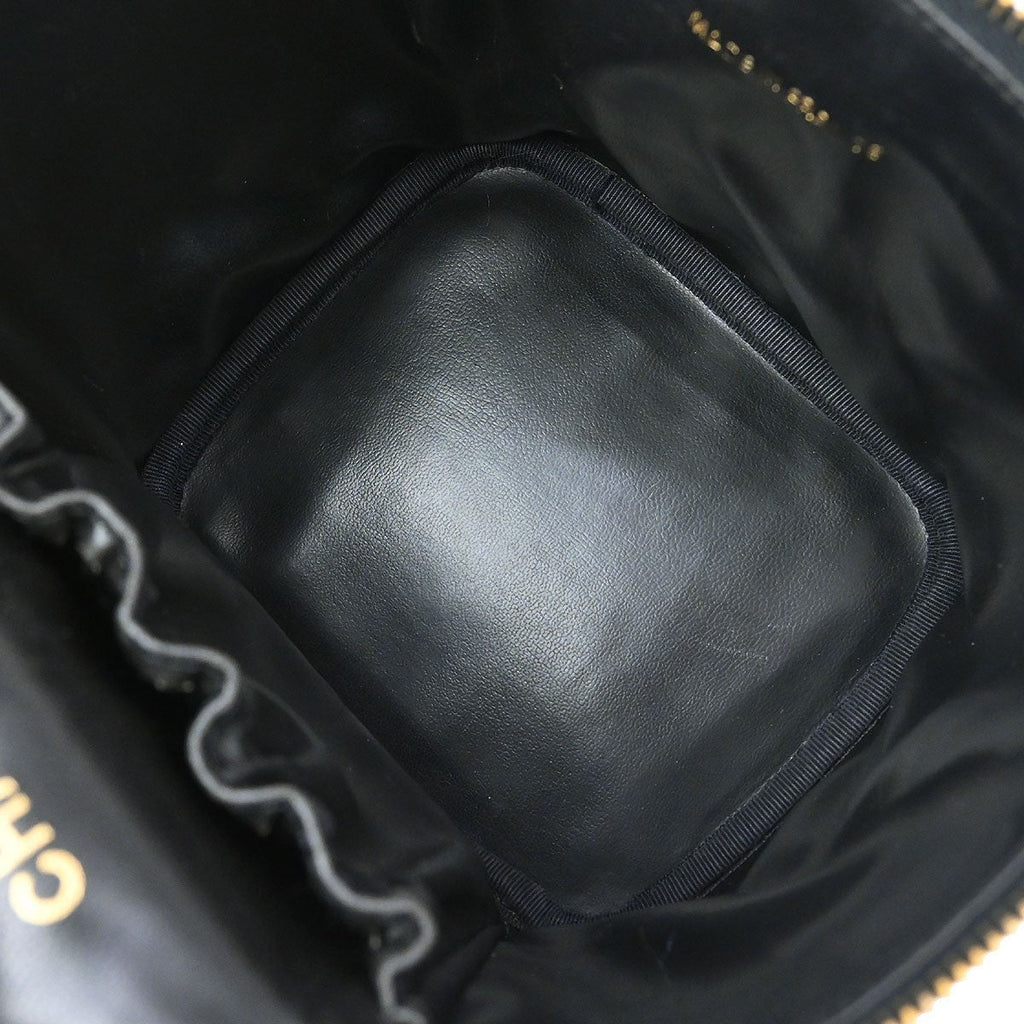 Chanel Vintage Timeless Cosmetic Case Caviar Black Leather Handbag