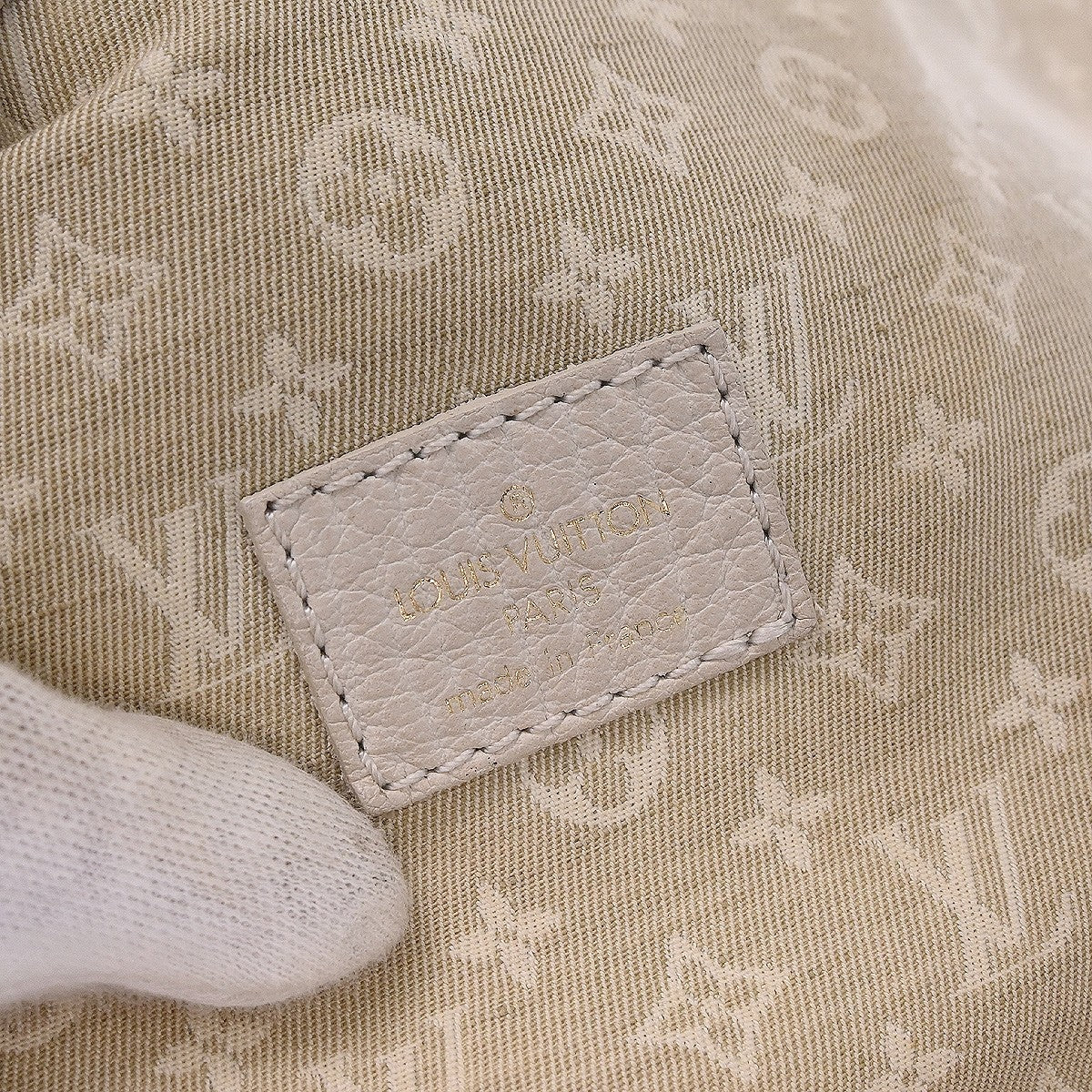 Louis Vuitton Saumur Handbag Mini Lin White Canvas Shoulder Bag