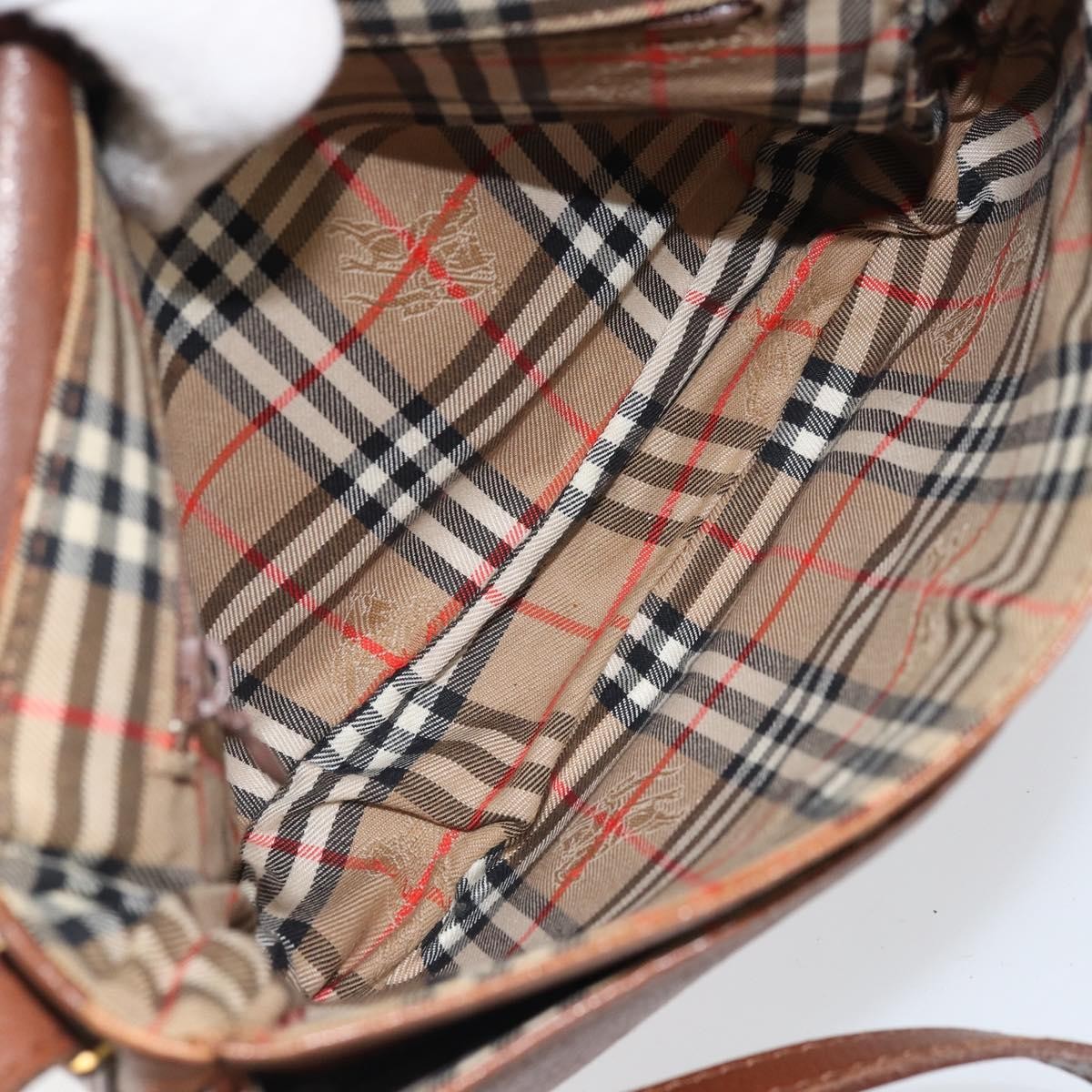 Burberry Vintage Shoulder Bag Leather Brown Leather Shoulder Bag