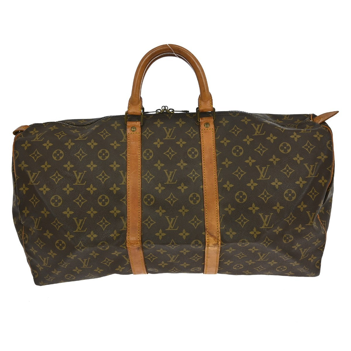 Louis Vuitton Keepall Bag Monogram Canvas Brown Canvas Travel Bag