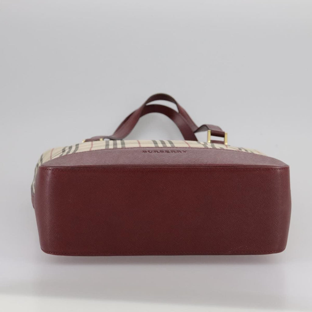 Burberry Nova Check Tote Canvas And Leather Beige Canvas Tote Bag