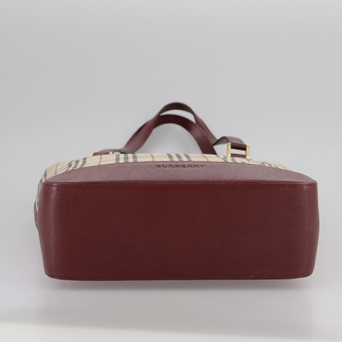Burberry Nova Check Tote Canvas And Leather Beige Canvas Tote Bag