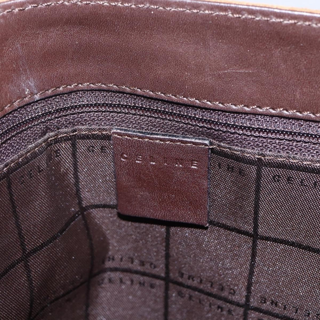 Celine C Macadam Shoulder Bag Suede Beige Suede Shoulder Bag Bag