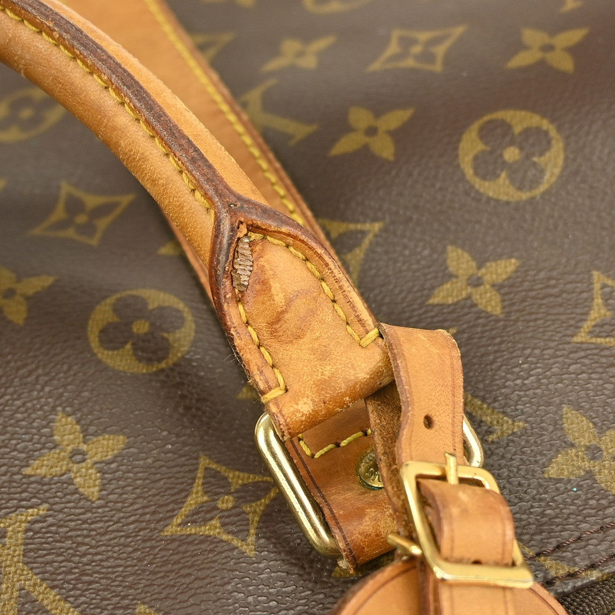 Louis Vuitton Keepall Bag Monogram Canvas Brown Canvas Travel Bag