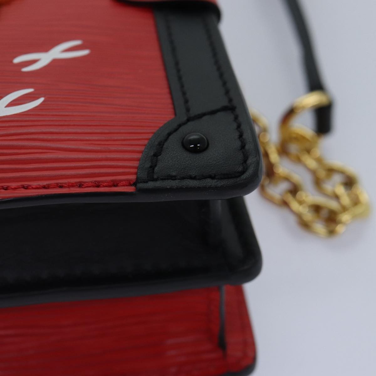 Louis Vuitton Trunk Clutch Epi Leather Red Leather Shoulder Bag