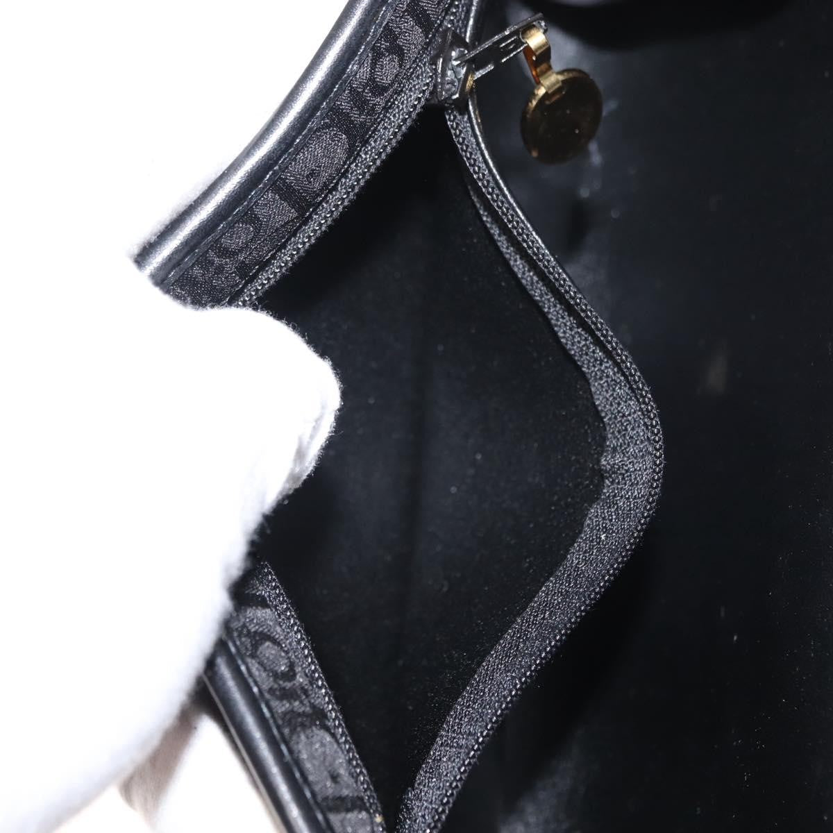 Christian Dior Trotter Shoulder Bag Canvas Black Canvas Shoulder Bag Bag (Pre-Owned)