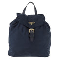 Prada Buckle Backpack Quilted Tessuto Navy Nylon Backpack Bag