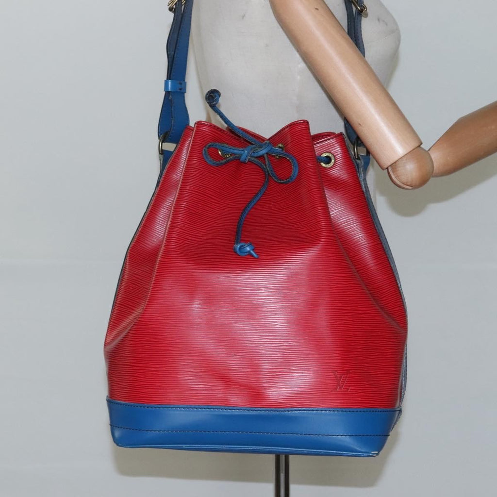 Louis Vuitton Bicolor Noe Handbag Epi Leather Red Leather Bag
