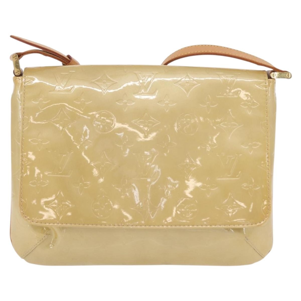 Louis Vuitton Thompson Street Handbag Monogram Vernis Beige Patent_Leather Shoulder Bag