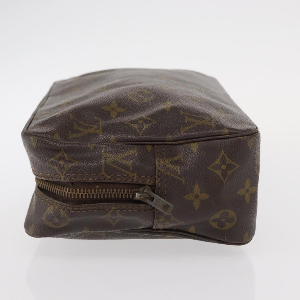 Louis Vuitton Trousse Toiletry Pouch Monogram Canvas Brown Canvas Toiletry Case Accessory