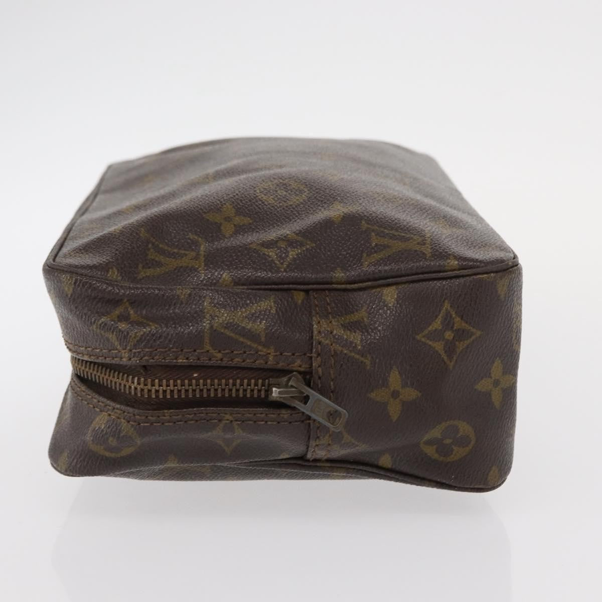 Louis Vuitton Trousse Toiletry Pouch Monogram Canvas Brown Canvas Toiletry Case Accessory