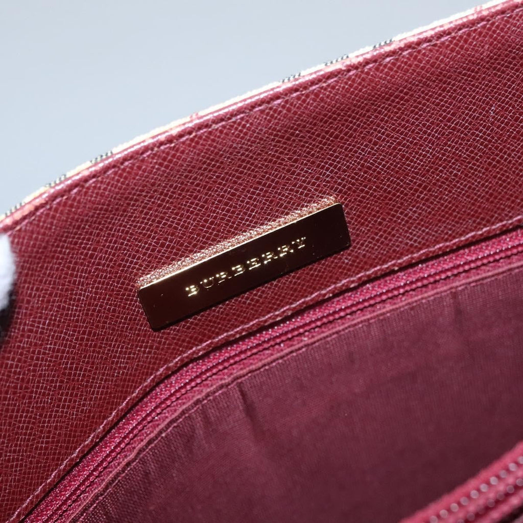 Burberry Nova Check Tote Canvas And Leather Beige Canvas Tote Bag