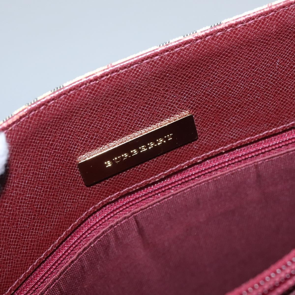 Burberry Nova Check Tote Canvas And Leather Beige Canvas Tote Bag