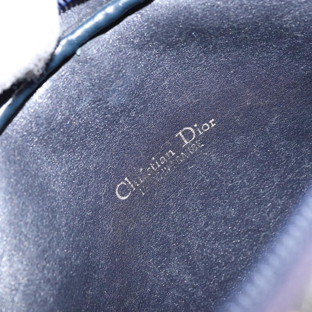 Christian Dior Vintage Trotter Shoulder Bag Canvas Navy Canvas Shoulder Bag Bag (Pre-Owned)