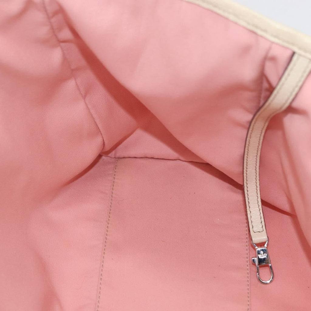 Gucci Web Handle Buckle Tote Gg Canvas Pink Canvas Tote Bag Bag (Pre-Owned)