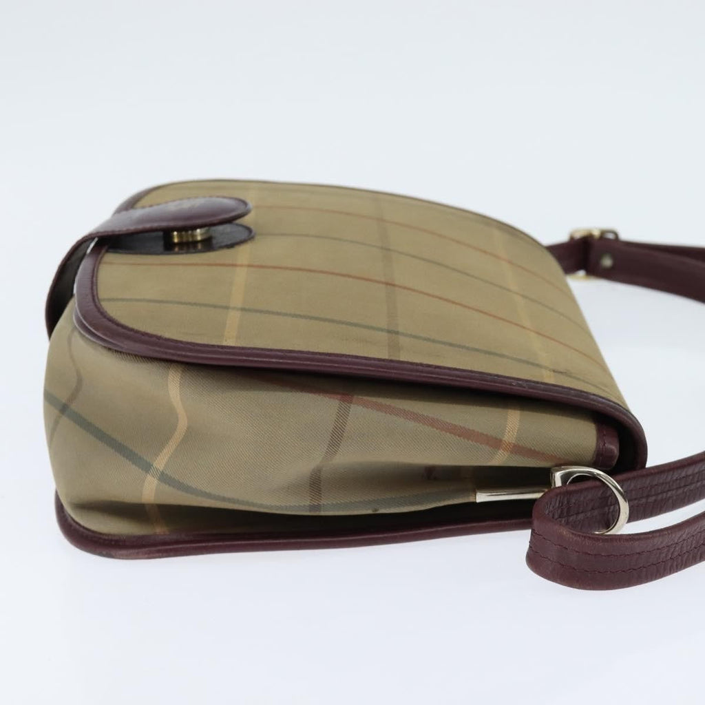 Burberry Nova Check Shoulder Bag Canvas Beige Canvas Shoulder Bag