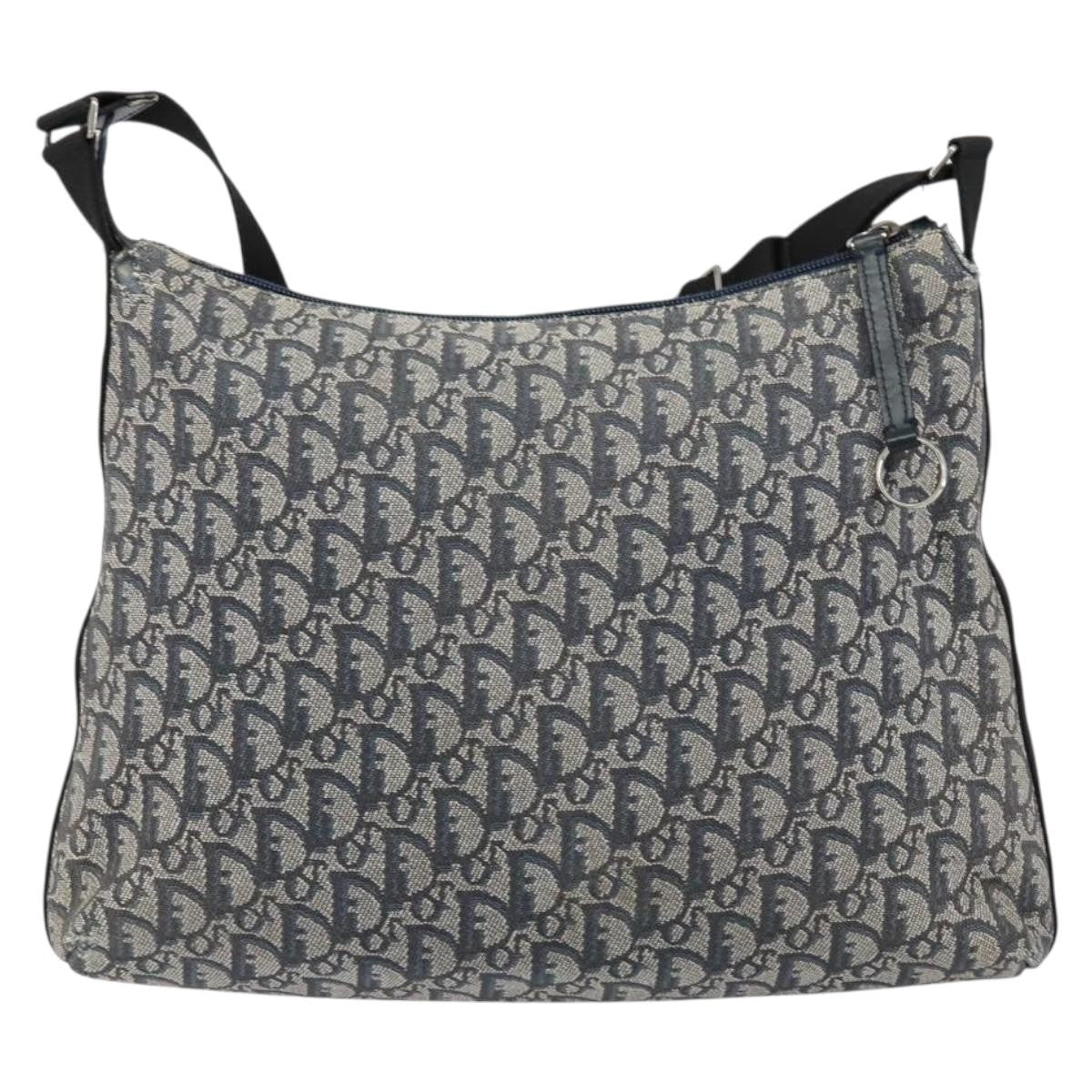 Christian Dior Vintage Trotter Shoulder Bag Canvas Navy Canvas Shoulder Bag Bag (Pre-Owned)