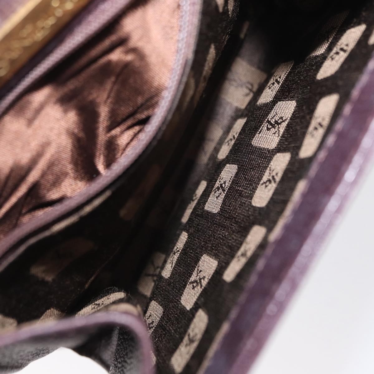 Saint Laurent Vintage Shoulder Bag Leather Purple Leather Shoulder Bag Bag (Pre-Owned)