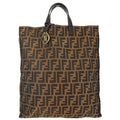 Fendi Special Shopping Tote Zucca Canvas Brown Canvas Tote Bag Bag