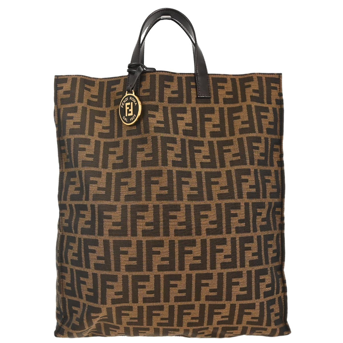 Fendi Special Shopping Tote Zucca Canvas Brown Canvas Tote Bag Bag