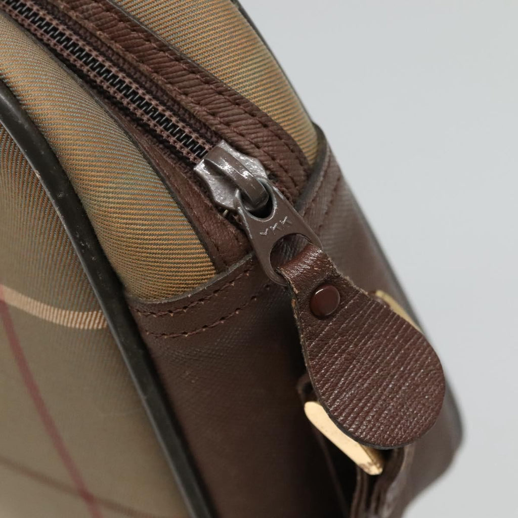 Burberry Nova Check Shoulder Bag Canvas And Leather Beige Canvas Shoulder Bag