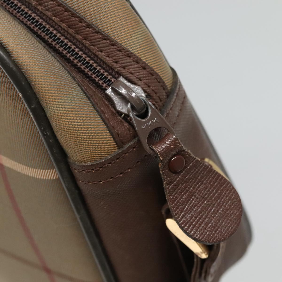Burberry Nova Check Shoulder Bag Canvas And Leather Beige Canvas Shoulder Bag