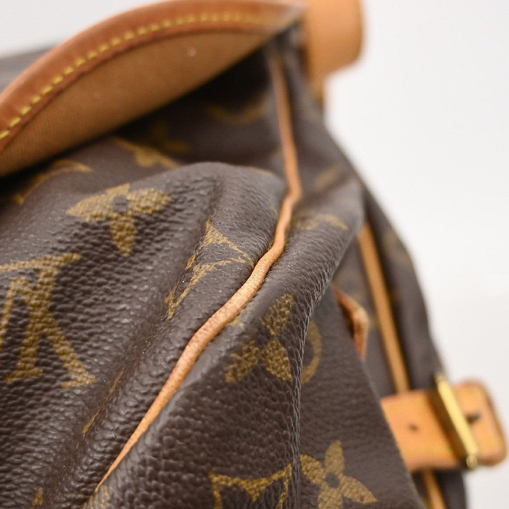 Louis Vuitton Saumur Handbag Monogram Canvas Brown Canvas Shoulder Bag
