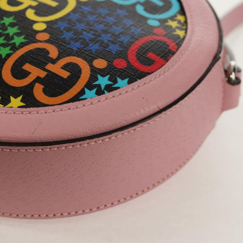 Gucci Round Shoulder Bag Psychedelic Print Gg Coated Canvas Multicolour Canvas Shoulder Bag Bag (Pre-Owned)