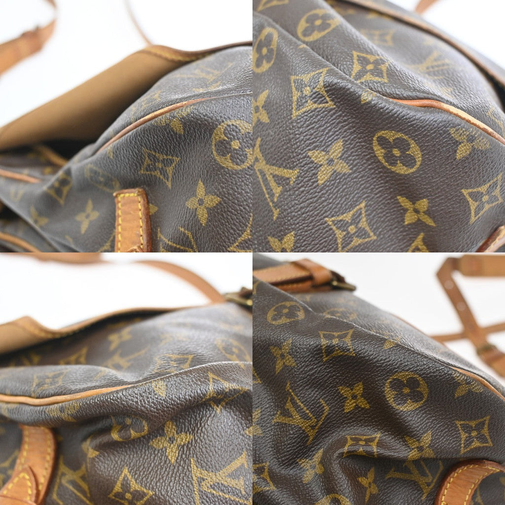 Louis Vuitton Saumur Handbag Monogram Canvas Brown Canvas Shoulder Bag