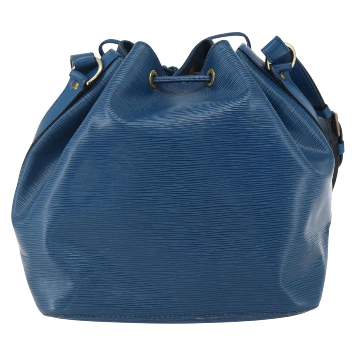 Louis Vuitton Noe Handbag Epi Leather Blue Leather Shoulder Bag