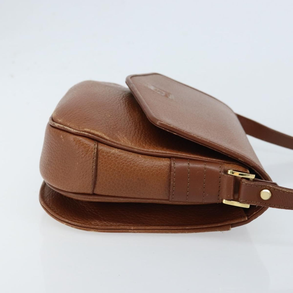 Burberry Flap Shoulder Bag Leather Brown Leather Shoulder Bag