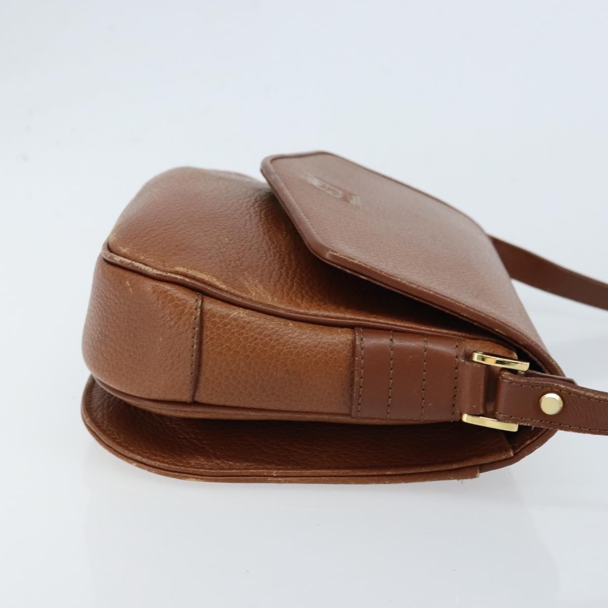 Burberry Flap Shoulder Bag Leather Brown Leather Shoulder Bag