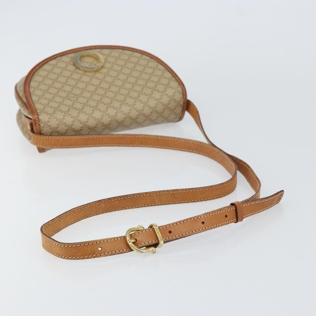 Celine Macadam Shoulder Bag Pvc Leather Beige Pvc Shoulder Bag Bag