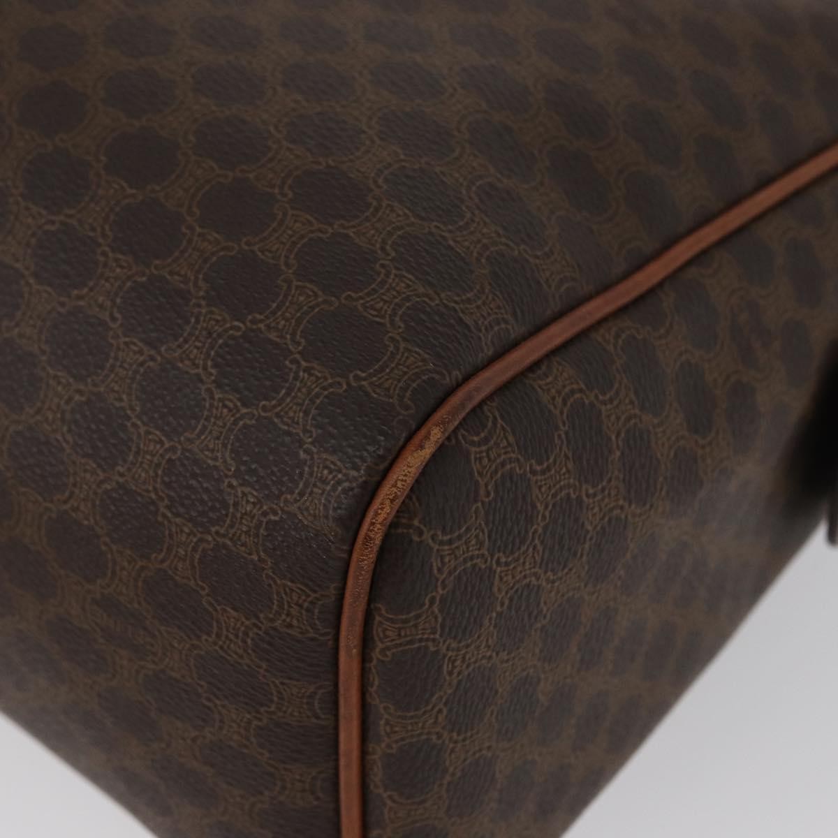 Celine Vintage Macadam Handbag Canvas And Leather Brown Canvas Handbag