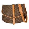 Louis Vuitton Saumur Handbag Monogram Canvas Brown Canvas Shoulder Bag